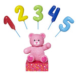 Build-A-Bear® Pink Bear Base with CeleBEARate Balloon Inserts (1-5) - US 3615
