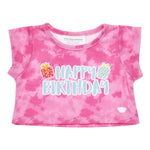 Pink Tie-Dye Birthday T-Shirt for Stuffed Animals - US 8034
