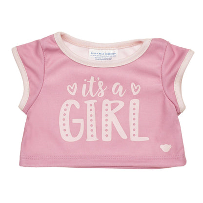 Baby Pink Teddy Bear "It's a Girl" Gift Set | Build-A-Bear® - US 5596