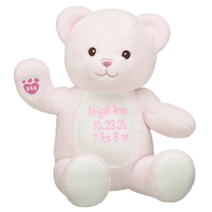 Embroidered Baby Pink Teddy Bear | Build-A-Bear® - US 6249