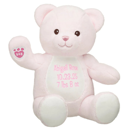 Embroidered Baby Pink Teddy Bear | Build-A-Bear® - US 4405