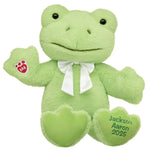 Embroidered Spring Green Frog Plush &amp; White Gifting Bow | Build-A-Bear® - US 9663