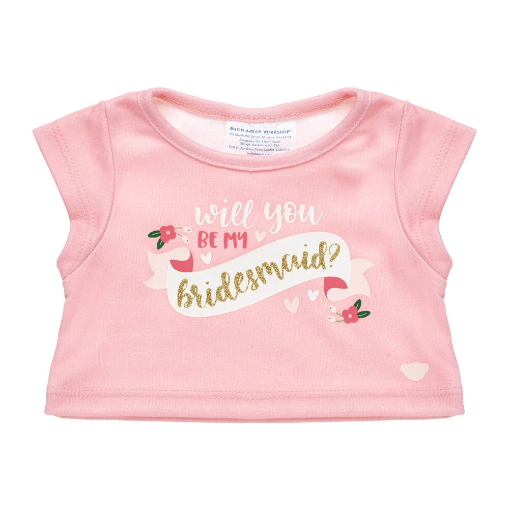 "Will You Be My Bridesmaid?" T-Shirt for Stuffed Animals | Build-A-Bear® - US 2446