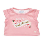 "Will You Be My Maid of Honor?" T-Shirt for Stuffed Animals | Build-A-Bear® - US 0903