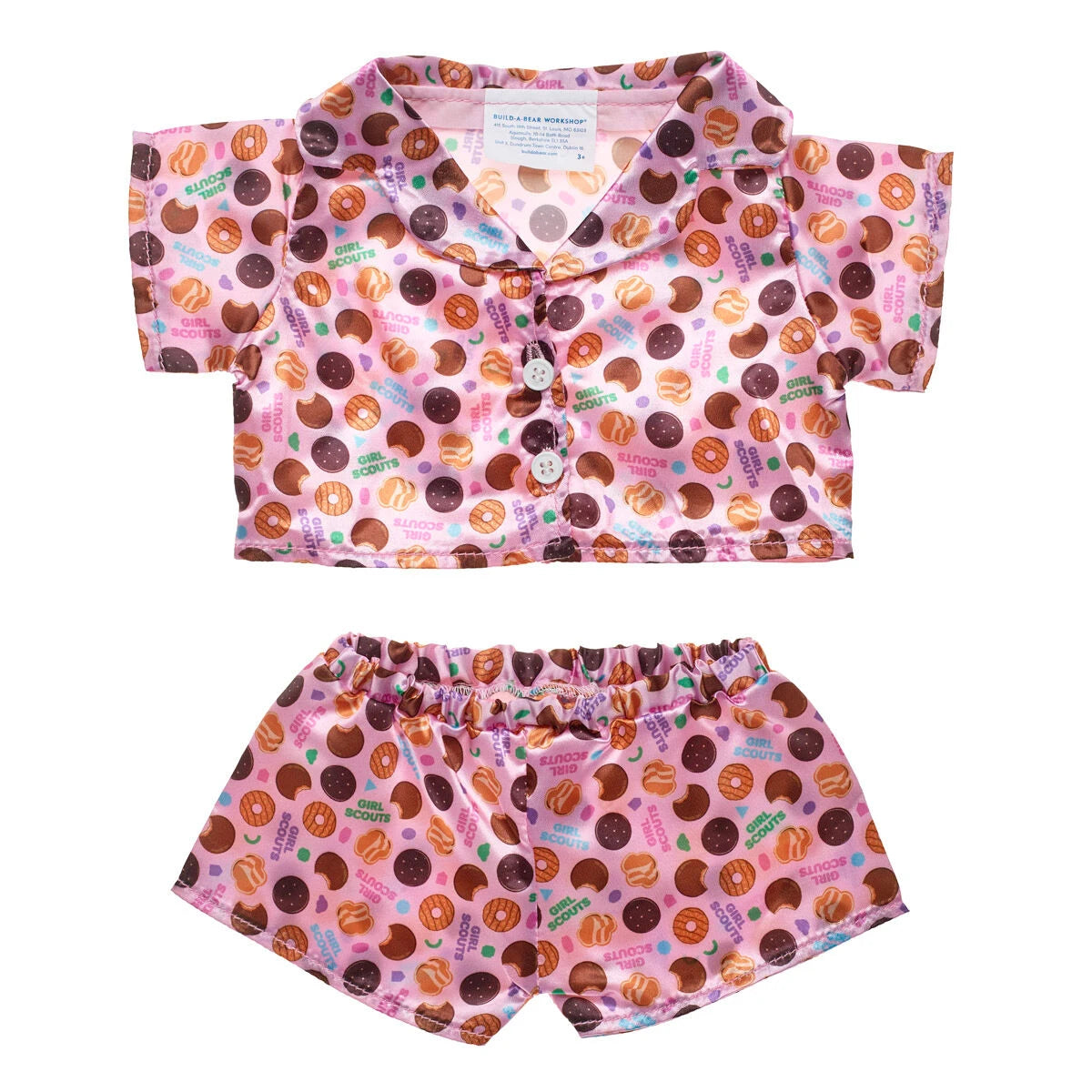 Girl Scout Cookie Teddy Bear Pajama Gift Set w/ Bows | BAB - US 9689