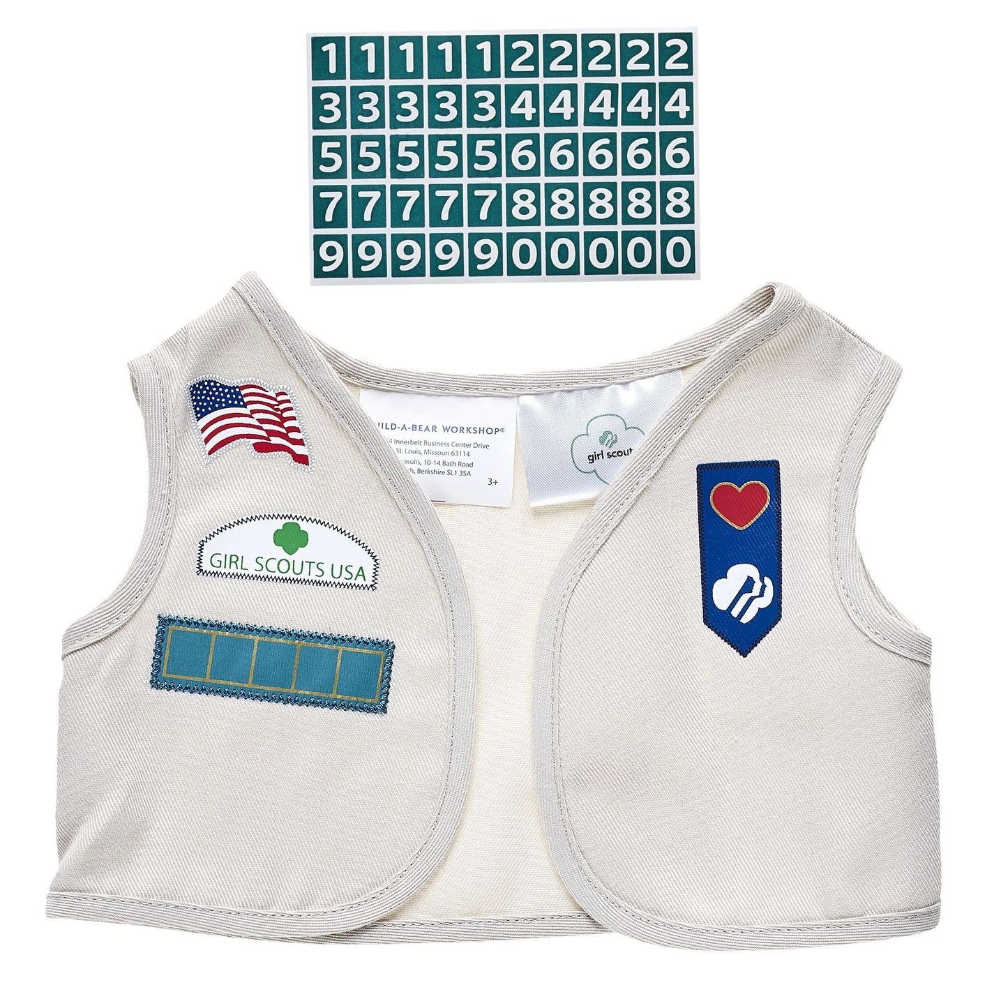 Girl Scout Cadette/Senior/Ambassador Uniform Vest for Stuffed Animals | Build-A-Bear® - US 4211