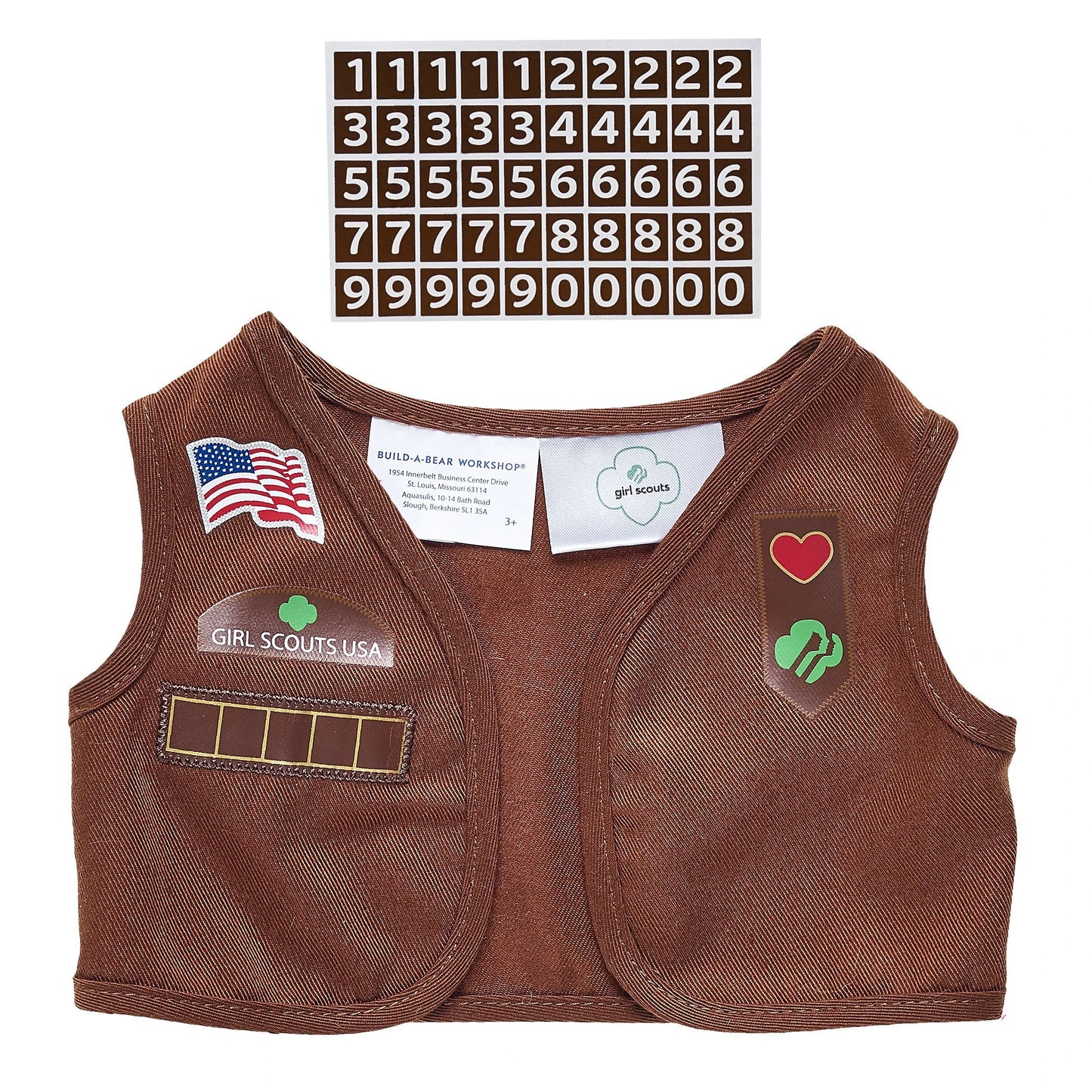 Girl Scout Cookie Teddy Bear Brownie Gift Set | BAB - US 1364