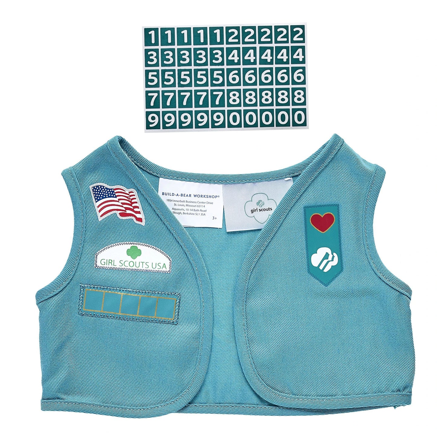 Girl Scout Cookie Teddy Bear Junior Gift Set w/ Bows | BAB - US 4302