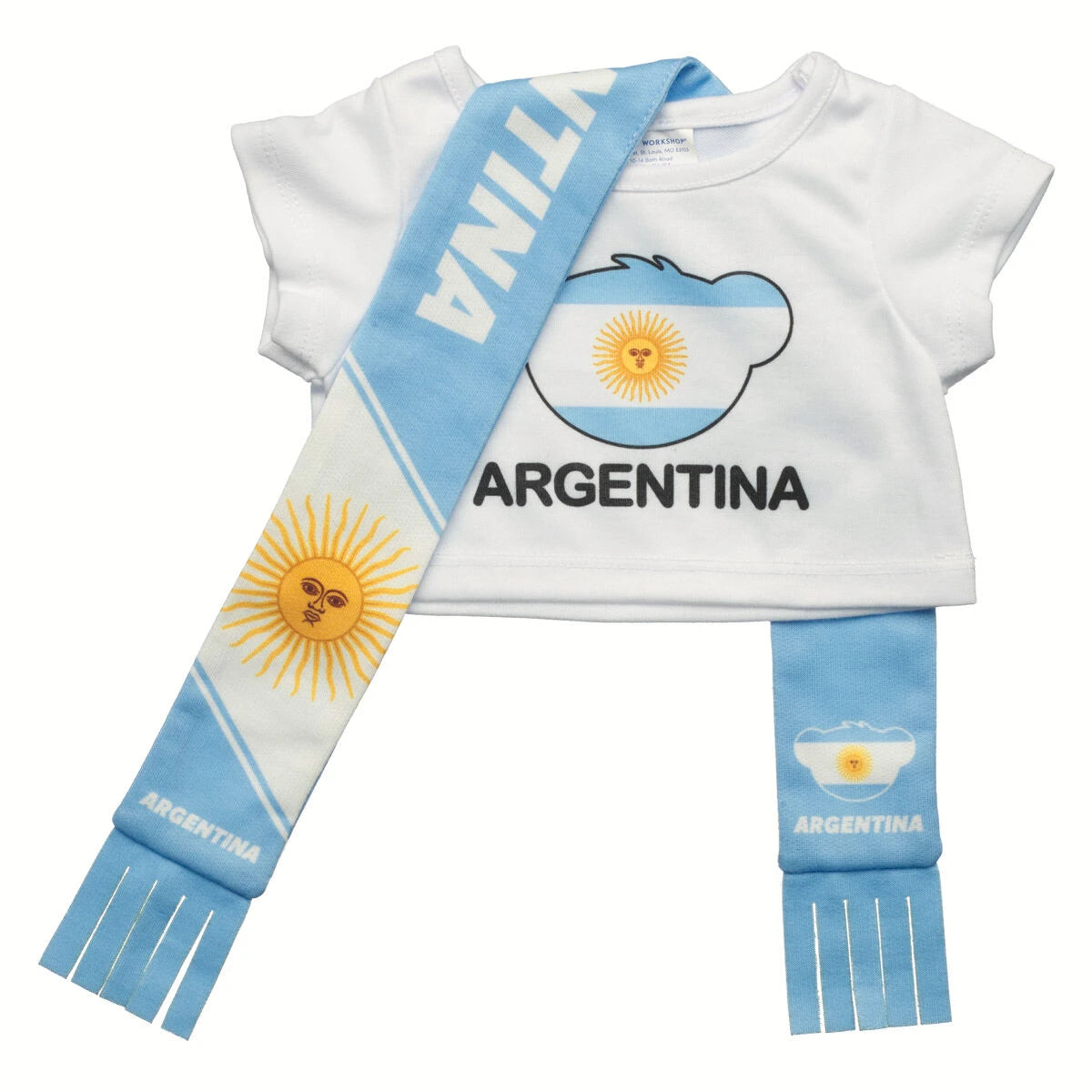 Argentina Scarf &amp; T-Shirt Set | Build-A-Bear - US 6267