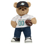 Miami Dolphins Timeless Teddy Bear Fan Hat &amp; Football Set - US 5610
