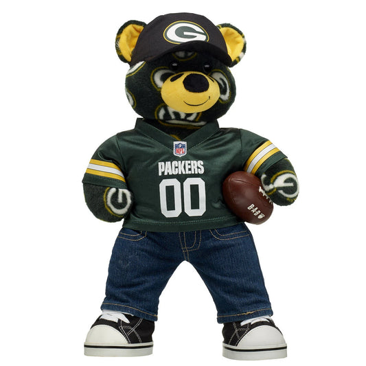 Green Bay Packers Fan Hat Teddy Bear Gift Set - US 6127