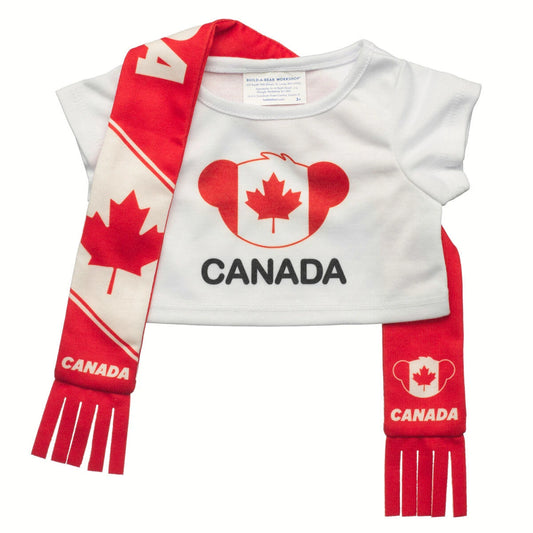 Canada Scarf &amp; T-Shirt Set | Build-A-Bear - US 6666