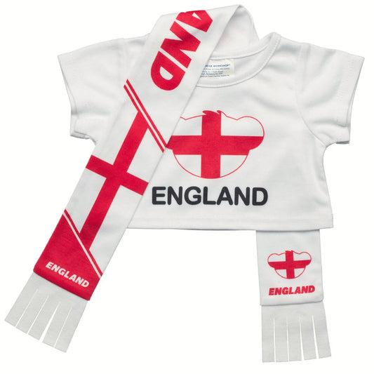 England Scarf &amp; T-Shirt Set | Build-A-Bear - US 6285