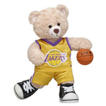 Los Angeles Lakers Happy Hugs Teddy Bear Basketball Gift Set | Build-A-Bear® - US 8674