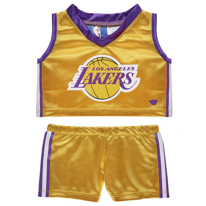 Los Angeles Lakers Happy Hugs Teddy Bear Basketball Gift Set | Build-A-Bear® - US 8674