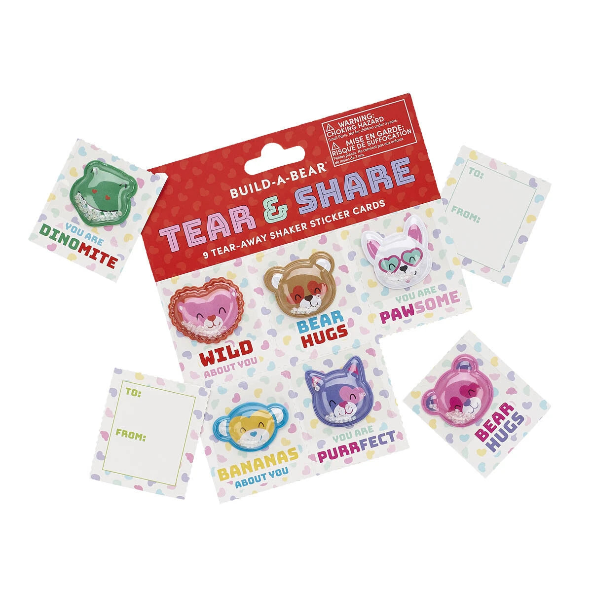 Valentine's Day Tear &amp; Share Sticker Set | Build-A-Bear® - US 4282
