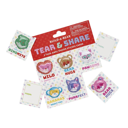 Valentine's Day Tear &amp; Share Sticker Set | Build-A-Bear® - US 9699