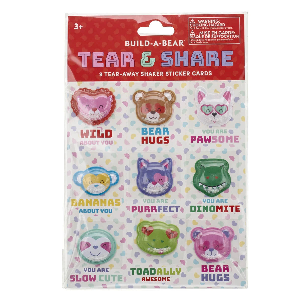 Valentine's Day Tear &amp; Share Sticker Set | Build-A-Bear® - US 4282