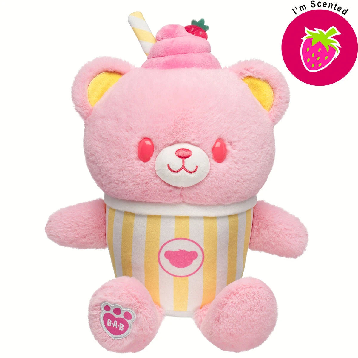 Strawberry Lemonade Bear Slushie Plushie Scented | BAB - US 4104