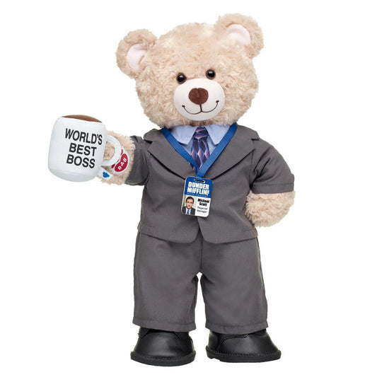 Happy Hugs Teddy Bear with The Office Michael Scott Costume Gift Set | Build-A-Bear® - US 5296