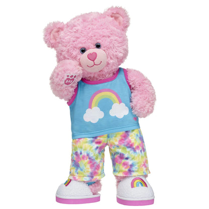 Pink Cuddles Teddy Bear Rainbow PJs Gift | Build-A-Bear - US 1579