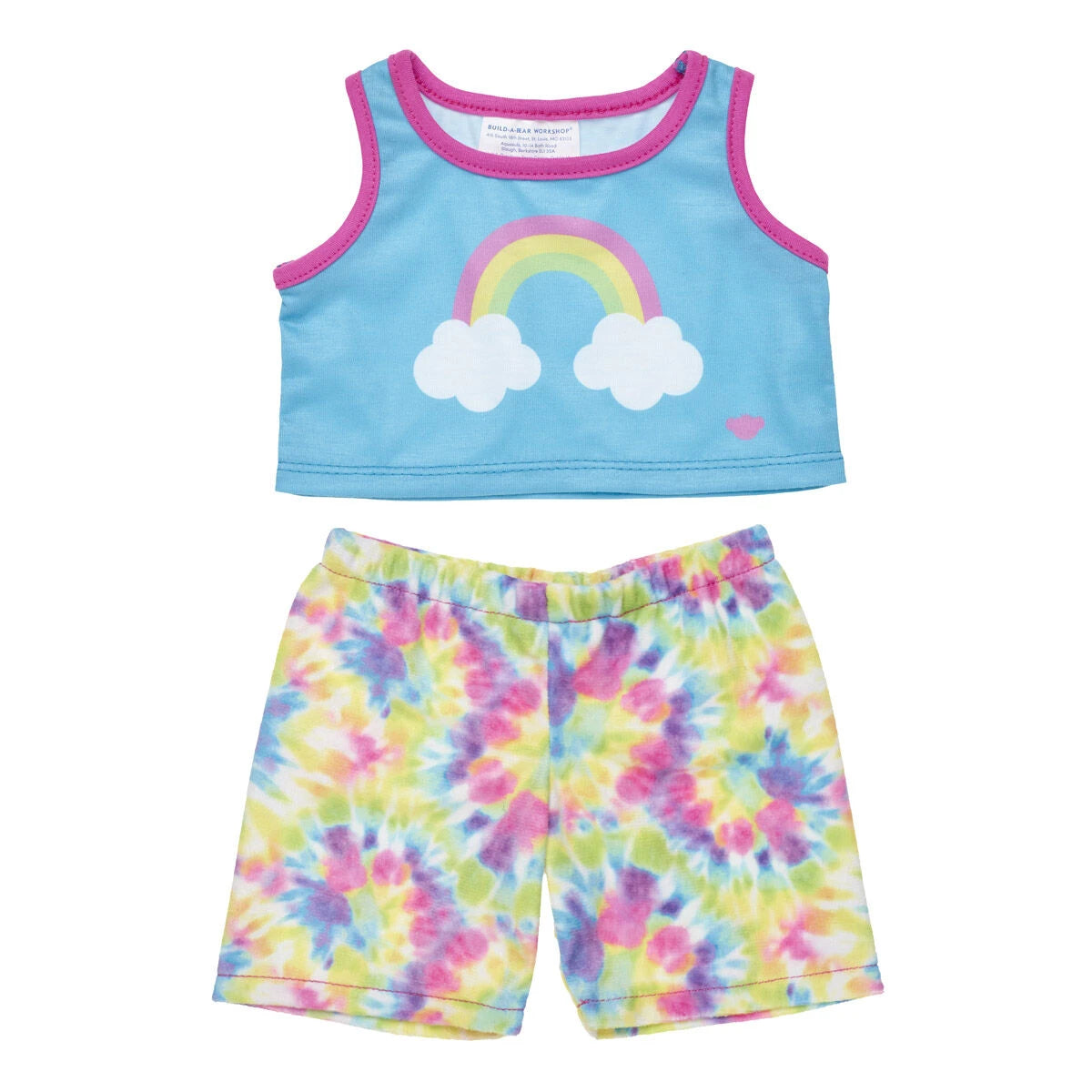 Pink Cuddles Teddy Bear Rainbow PJs Gift | Build-A-Bear - US 8046