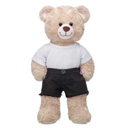 Black Denim Frayed Shorts for Stuffed Animals | Build-A-Bear® - US 1110