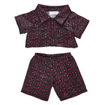 Black Heart Satin Pajamas for Stuffed Animals | Build-A-Bear® - US 8996