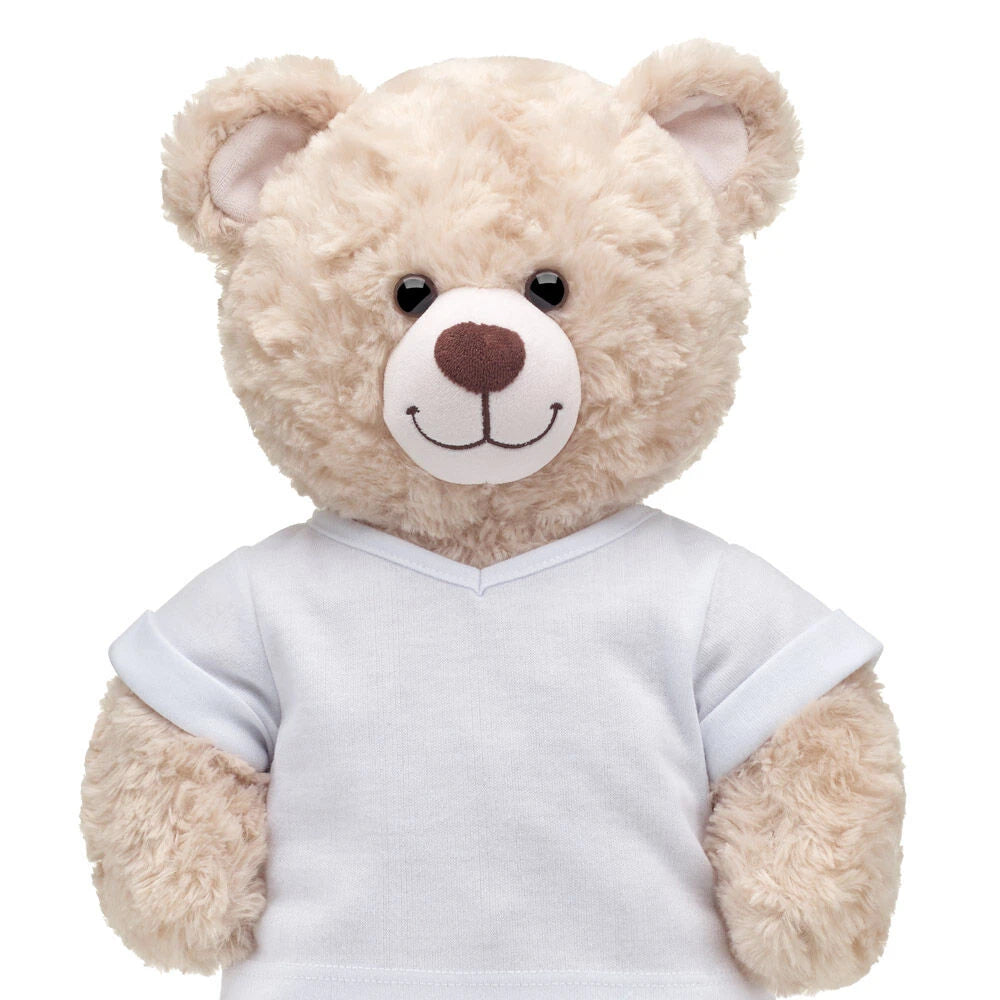 Online Exclusive White V-Neck T-Shirt | Build-A-Bear - US 7460