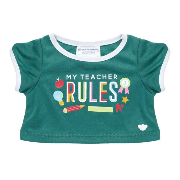 My Teacher Rules T-Shirt for Stuffed Animals | Build-A-Bear® - US 6889